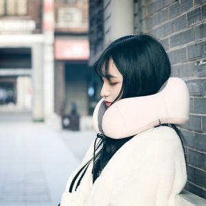 Ghế Xe Đi Ngủ Trưa Bằng Cotton Lông Cừu U Hình Giúp Đỡ Cổ Đi Du Lịch Di Động Máy Bay Xe Hơi Ghế Lưng Ghế Làm Việc Tại Nhà