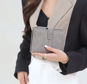 เคสบัตร RFID ด้านกระเป๋าสตางค์ PU, โบราณซองใส่หนังสือเดินทางแปรงกัน เครดิต T-31