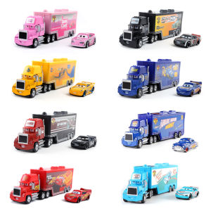 Cars 2 Cars 3 Container Trucks Mack Toy Car Ramirez Racing Lightning McQueen Disney Pixar 1:55 Die Cast Model Kids Birthday Gift
