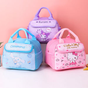 Large Size Waterproof Thermal Lunch Box Bag Cartoon Cute Childrens Meal Bag Student Lunch Bag Handheld Portable Storage Bag
