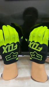 FOX Motorcycle Gloves Riding Racing Motocross Gloves for Men MX Dirt Bike Top Motor Gloves Cycling Gloves Shockproof Wear Resistant Sbr Men Women Full Finger Windproof Breathable Lengthen Warm Mtb Glove