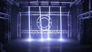 Beam Moving Head Stage Light 100W RGBW 4IN1 Gobo Prism Effect Lamp for Club Party Performance