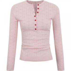 Wearable and Lazy High-End Designed Pink Knitted Sweater