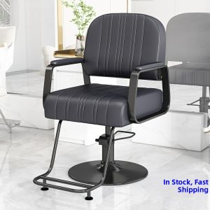 Modern Minimalist Stainless Steel Hairdressing Chair Salon Specialized Rotatable Adjustable Height Luxury Haircut Chair