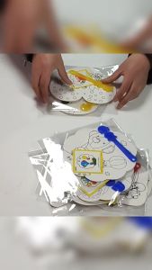 5Pcs DIY Graffiti Painting Fan Children Hand Painted Coloring Fan Educational Toys For Girl Gift Wholesale