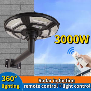UFO solar light solar outdoor light waterproof 3000W Solar Street Light Lampu solar ufo Type Solar human body induction circular lampu solar bulat luar rumah lampu solar luar rumah terang untuk tiang lampu solar luar rumah automatik 太阳能Led灯户外