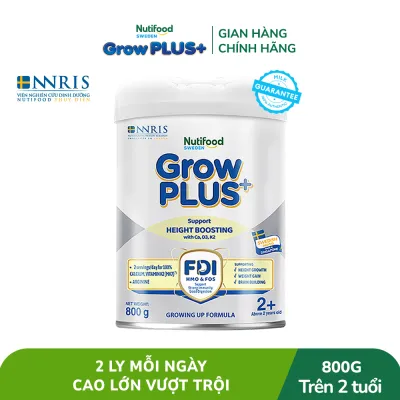 Sữa Bột Nutifood Sweden GrowPLUS+ Cao lớn vượt trội trên 2 tuổi (Bạc) 800g - Hỗ trợ phát triển chiều cao