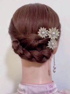 Kẹp Tóc Kim Loại Đơn Giản Hiện Đại Cho Phụ Nữ Kẹp Tóc Tròn Phụ Kiện Tóc Cổ Điển Bàn Chải Tóc Phụ Kiện Tóc