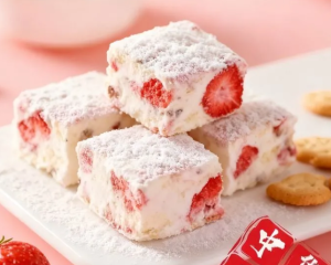 Strawberry milk puffs freeze-dried large creamy and soft 250g 500g   草莓奶芙