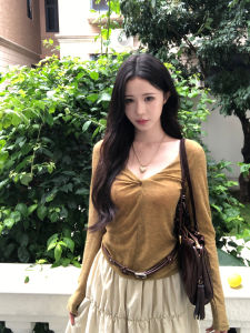 Stylish Seductive Fitted V-Neck T-Shirt Women