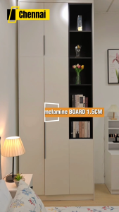 FREE INSTALLATION ! KENZZO : Premium Quality 260CM Extra Height Modern chennai wooden wardrobe /celing wardrobe