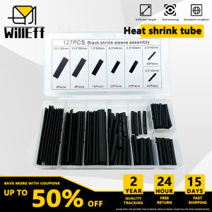 127pcs Boxed 2:1 Thermoresistant Tube Heat Shrink Wrapping Kit Assorted Wire Cable Insulation Sleeving 3:1 Heat Shrink Tube Set