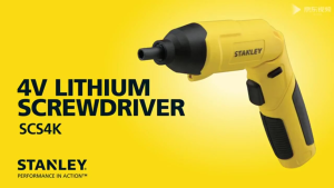 STANLEY SCS4K 4V Compact Screwdriver With Integrated LED and 30pc Accessories set