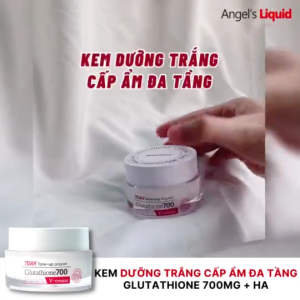 [TEM PHỤ + VAT] Kem Dưỡng Trắng Da Cấp Ẩm Đa Tầng Angels Liquid 7 Day Whitening Program Glutathione 700 V-Cream - 50ml
