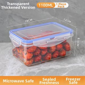 FURENJILI | Food-Grade Microwave-Safe Plastic Rectangular Food Container