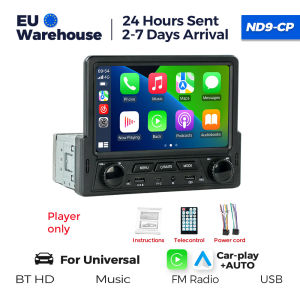 1 Din Wireless CarPlay Android AUTO Screen Universal 7" MP5 Multimedia Video Player Support Bluetooth Mirrorlink Rear Camera FM