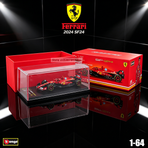 Bburago1:64 2024 F1 Ferrari SF24 16# Charles Leclerc 55# Carlos Sainz Sealed box packaging Car Alloy Model Toy Scene Classic