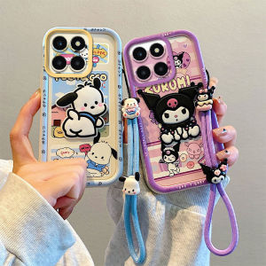 Fun Casing Honor X6C X5b Plus HonorX6C New Cute Cartoon Briquette Coffee Animal Dog Cubic Dolls Shockproof Phone Case with Lanyard 2025