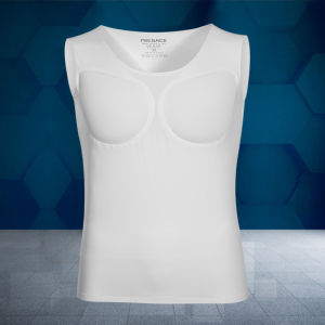 Invisible Simulation White Muscle T-Shirt for Men Thin Fabric with Short Sleeves and Spinning Material for Daily Wear