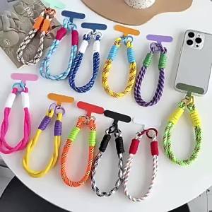 Creative Colorful Braided Lanyard Keychain Anti-Lost Knot Nylon Rope Keyring For Car Backpack Pendant Bag Accessories