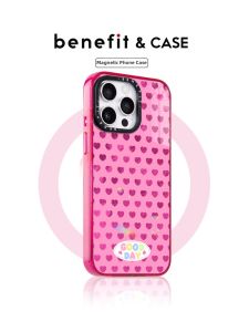 Elegant Heart-shaped Rose Red Magnetic Drop-proof iPhone Case