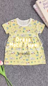 BOBOHO - DRESS MOTIF TUPAI ANAK PEREMPUAN LOKAL CANTIK / DRESS BAYI LUCU MOTIF TUPAI GAYA SANTAI