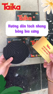 Nhang muỗi ít khói mùi gỗ đàn hương 10khoanh nhang/hộp TAIKA  [TẶNG THÊM 1 ĐẾ ĐỠ NHANG KHI MUA 5 HỘP]