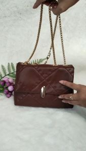 Tas Selempang Wanita Mini Bordir ALUDIA Tali Rantai Ulir