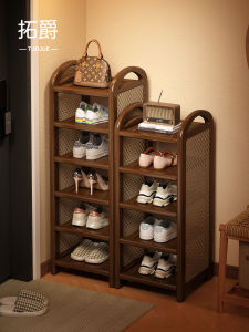 Simple Modern Bamboo Shoe Rack Indoor Entrance Area Shoe Storage Organizer Non-Slip Durable Economic Home Furniture