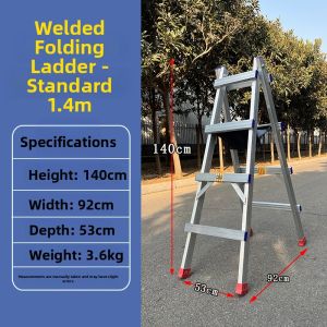 Aluminum Folding Ladder for Engineering Woodworking Home Improvement