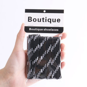 เชือกผูกรองเท้าสไตล์ DAD ลายทางย้อนยุค สำหรับรองเท้า Paris 3XL หัวเชือกผูกรองเท้าสไตล์ Old Dad ทรงแบน สีสันไม่สม่ำเสมอ