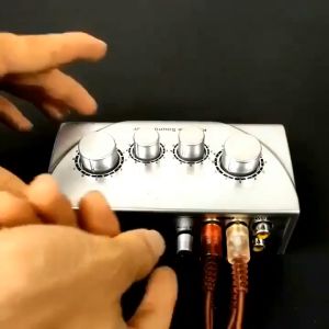 Mixing Sound Mixer Dual Mic Inputs Company Stage Home KTV Rooms Digital Karaoke Professional Audio System Machine Sound Amplifier & Microphone US Plug