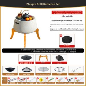 HEIFAN | Multipurpose Outdoor Fireplace For Roasting Tea And BBQ Magnesium Oxide Fire Pit