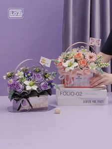 LOZ IDEAS Mini Block Eternal Flower Gift Box LED Light Bouquet Decoration Building Brick Toy Boy Girl 花束礼盒