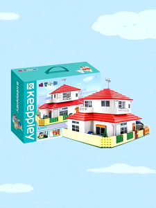 Keeppley Crayon Shin-Chans Home House Building Room Living Room Assembling Oversized Building Block Toys Birthday gift
