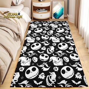 VIKAMA Halloween Simple Crystal Pile Carpet Non-slip Bathroom Entryway Wear-resistant Dirty Floor Mats Home Decoration