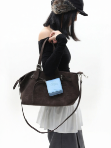 JANDRESS | Original Suede Brown Mini Versatile Commuter Tote Bag