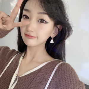 S925 Giáng Sinh Mới Xuất Hiện Dòng Dầu Nhỏ Giọt Bông Tai Hàn Quốc Lưới Đỏ Cá Tính Phù Hợp Với Tất Cả Mùa Thu Và Mùa Đông Sinh Viên Bông Tai