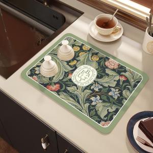 Fresh ins Air household absorbent mat Soft diatomaceous mud kitchen non-slip mat tableware dry no-wash kitchen drain mat