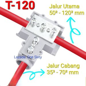 Konektor Kabel T-120 Peyambung Kabel T Besar Wire Connector Tegangan Tinggi Konektor T 120mm 120 MM