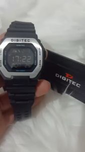 Jam Tangan Pria Digitec 5050 Digital Persegi Original Sport Rubber Anti Air