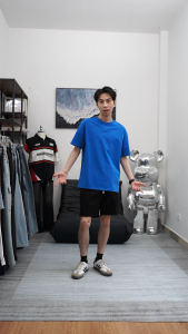 Áo phông nam nữ trơn Cotton SUN Màu Xanh Dương mẫu đơn giản trẻ trung năng động phong cách hàn quốc