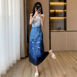 SUYE | Elegant French Style Sleeveless Maxi Dress