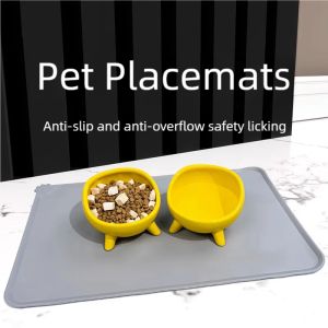 Winter Silicone Pet Placemat Anti Spill Easy To Clean Non Slip Dog Cat Bowl Mat Waterproof Feeding Pad for Pets