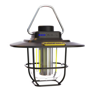 【HOSPORT】Camping Retro Lantern Stepless Dimming Portable Hanging Tent Lamp IPX4 Waterproof for Outdoor Garden Street Path Lawn