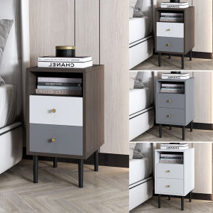 Ultra Narrow 30cm Bedside Table Bedroom Scandinavian Mini Small Size Bedside Cabinet Household Minimalist Modern Entry Lux Style Small