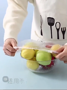 <SGINSTOCK> 100PCS Disposable Food Cover Plastic Wrap Food-grade PE Fresh-keeping