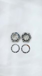 20ATM Diving Case 44mm Silver Watch Case Ceramic Bezel With Sapphire Crystal For Seiko NH35 NH36 NH38 7S26 4R Mod King Samurai