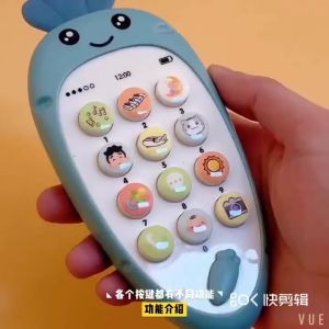 Realeos Carrot English Chinese Puzzle Bilingual Phone 儿童双语玩具手机 0-3岁婴儿玩具 Stimulation Baby Kids Phone Baby Early Learning Educational Toys (2588)