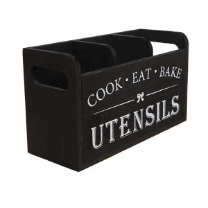 Wood Kitchen Utensil Holder Spoon Fork Tableware Storage Rack Container Large Kitchen Utensil Caddy Organizer Silverware Holder